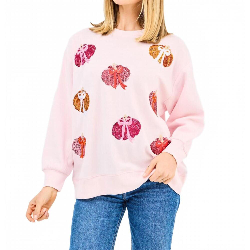 NEW MARY SQUARE sarah crew neck sweatshirt in pumpkin bows